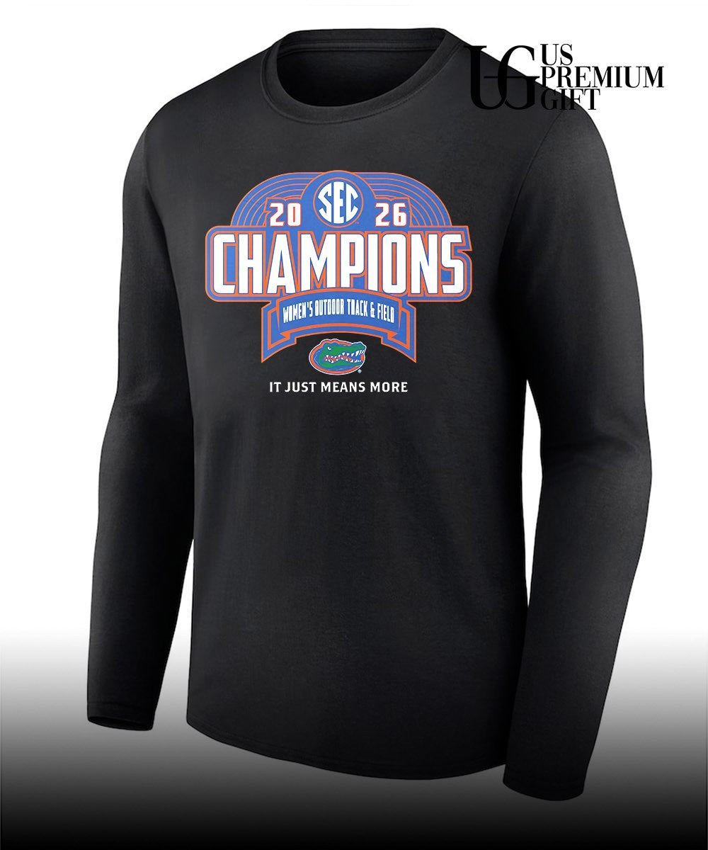 Florida Gators 2026 SEC Women’s Outdoor Track & Field Champions logo shirt