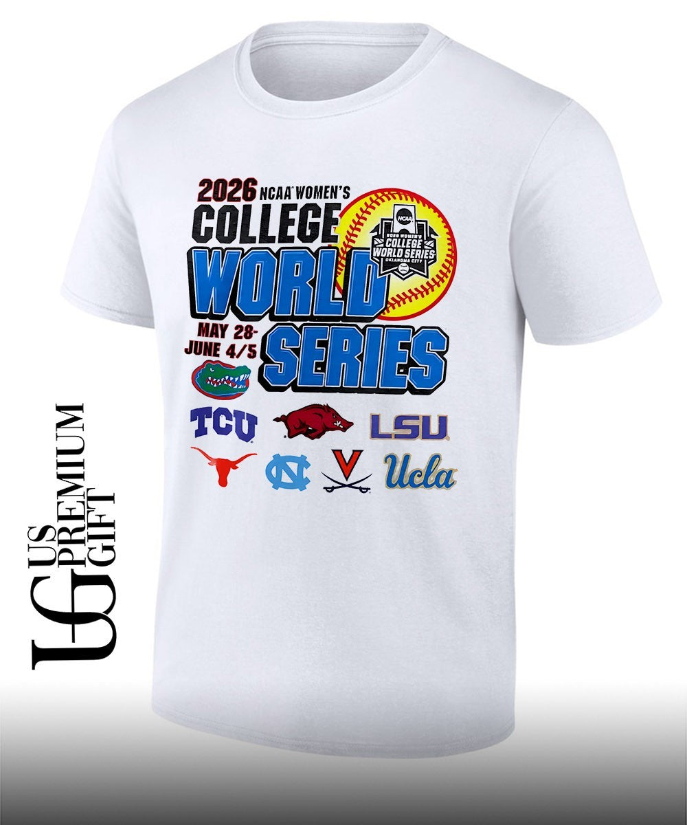 Florida TCU Arkansas LSU Texas UNC UVA UCLA 2026 NCAA Women’s College World Series shirt