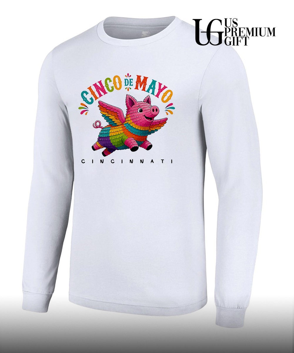 Flying Pig Pinata Cinco de Mayo Cincinnati shirt