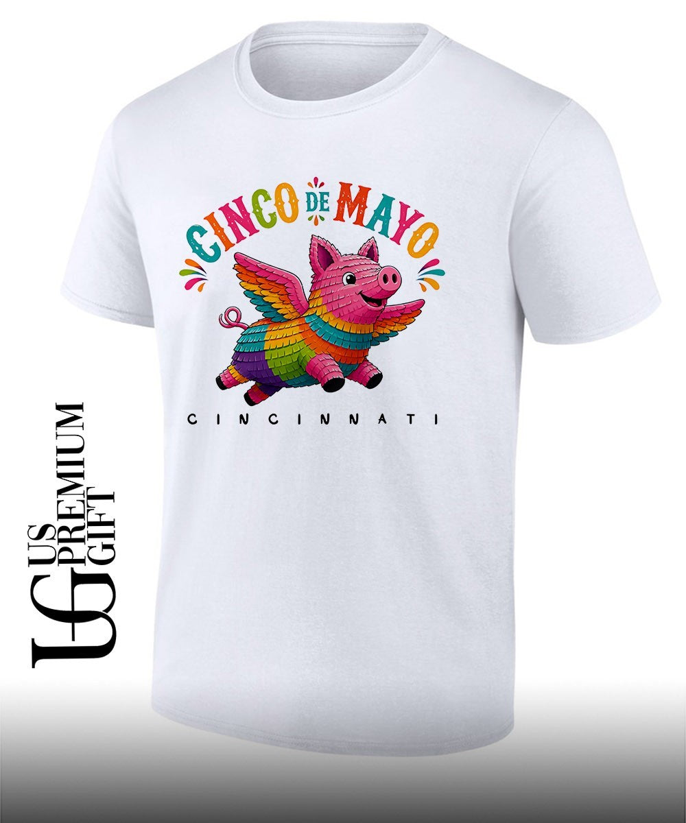 Flying Pig Pinata Cinco de Mayo Cincinnati shirt