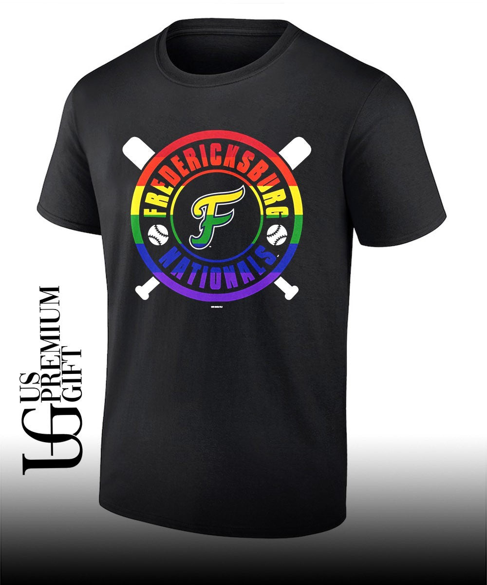 Fredericksburg Nationals 2026 pride logo T-shirt