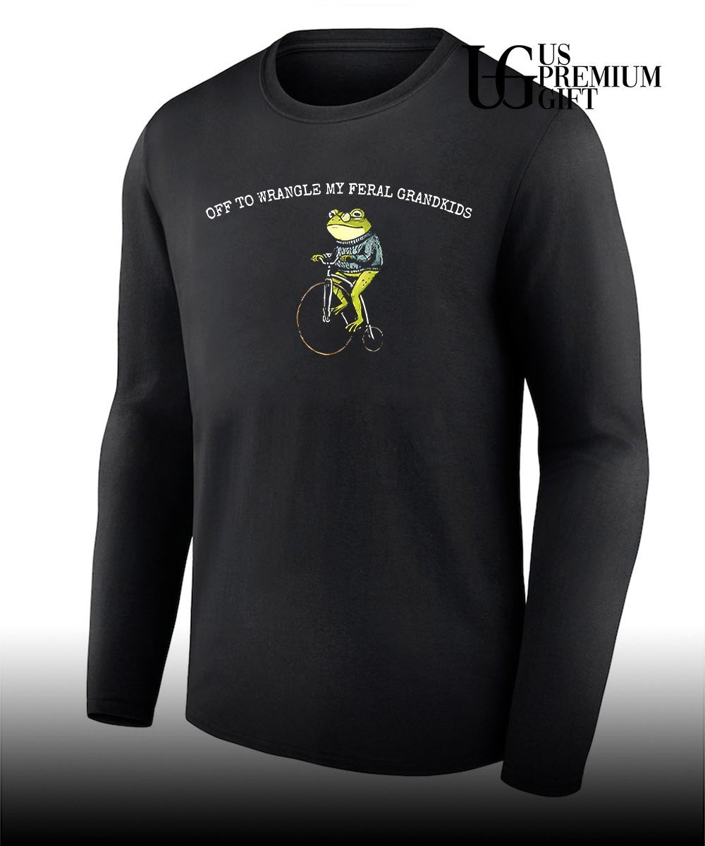 Frog off to wrangle my feral grandkids shirt