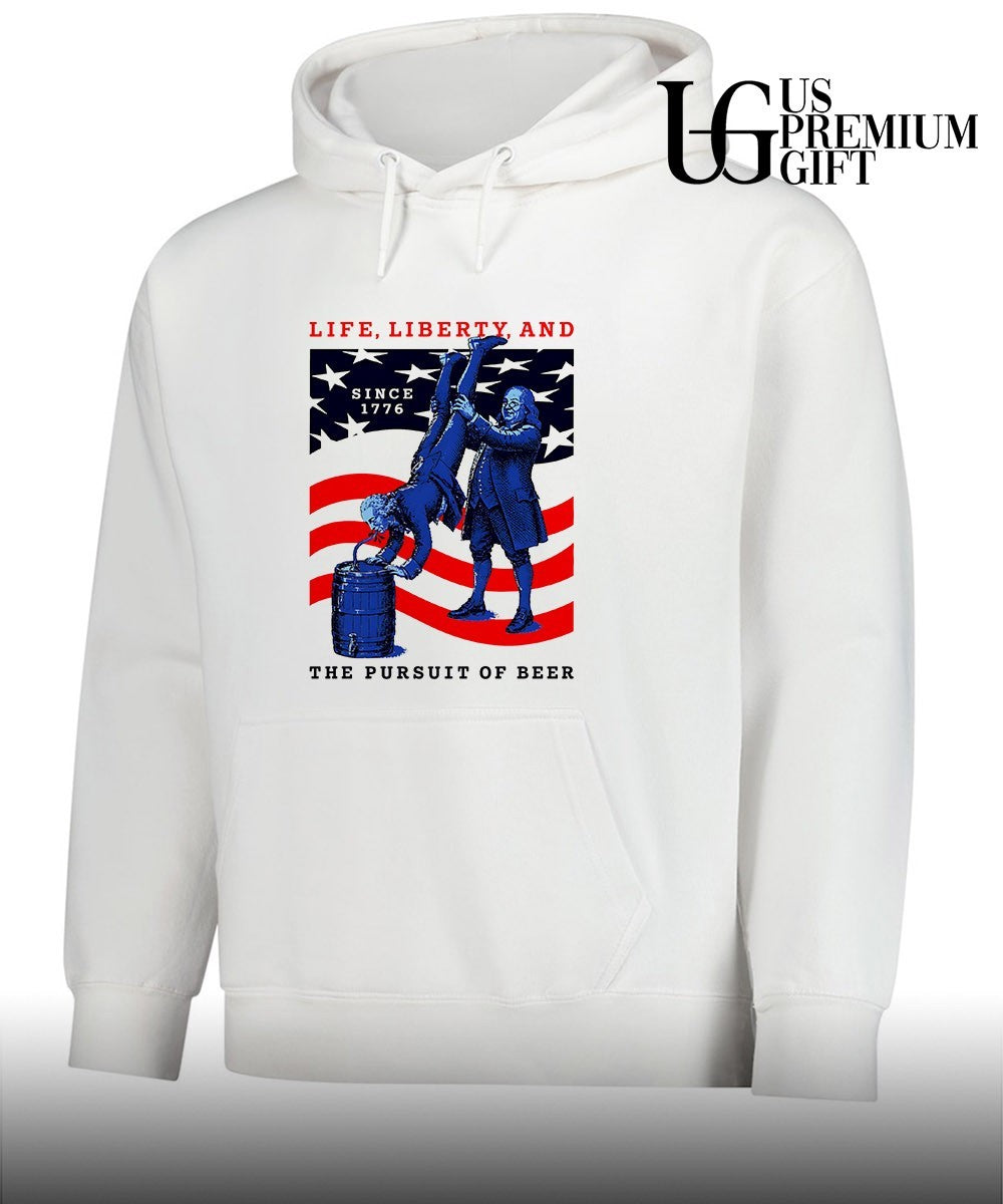 George Washington and Benjamin Franklin life liberty and the pursuit of beer shirt