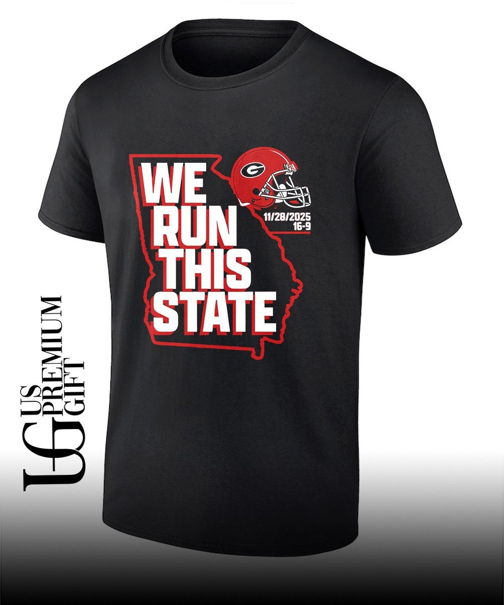 Georgia Bulldogs we run this state football 2025 graphic pride shirt