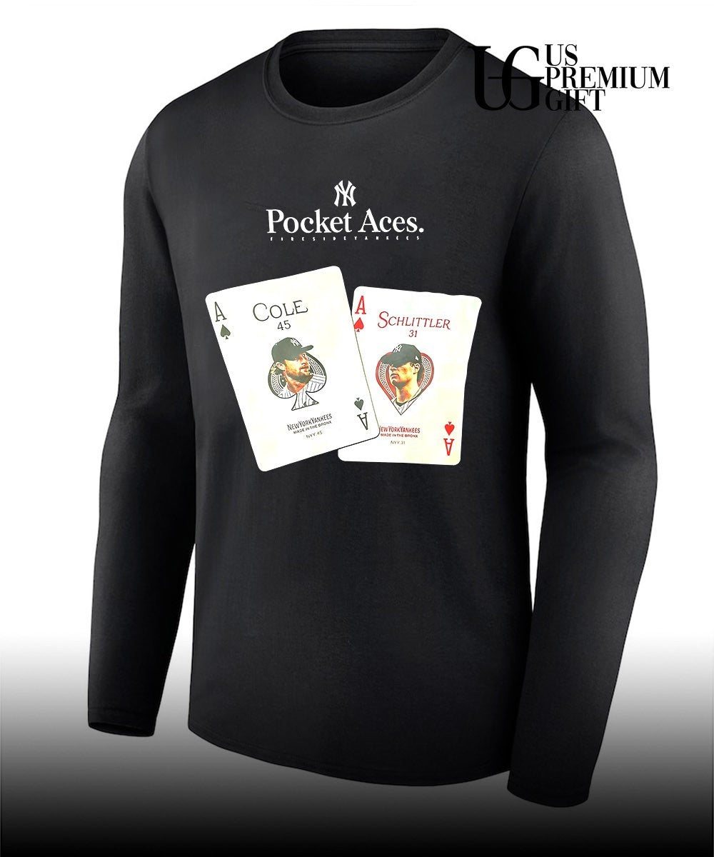 Gerrit Cole and Nick Schlittler New York Yankees Pocket Aces Fireside Yankees shirt