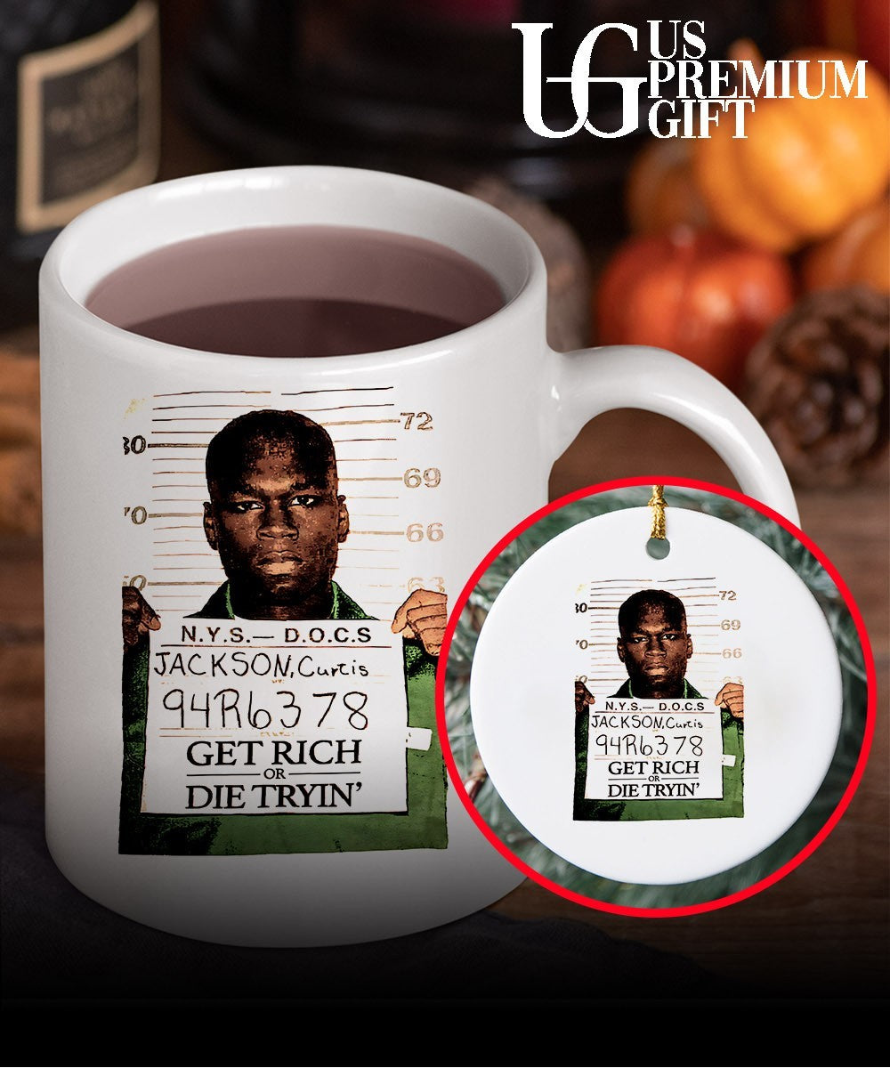 Get Rich or Die Tryin’ mugshot shirt