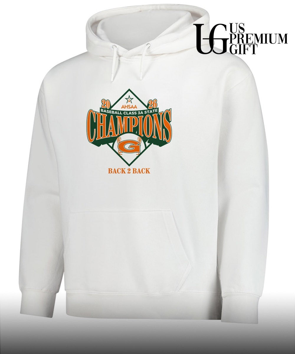 Glenwood Gators 2026 AHSAA baseball class 3A State Champions back 2 back T-shirt