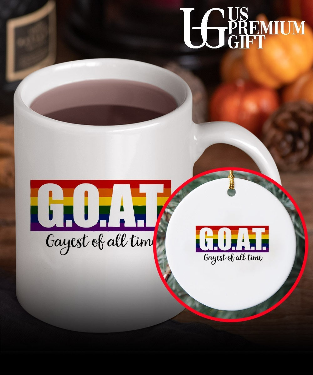 Goat Gayest Of All Time rainbow shirt