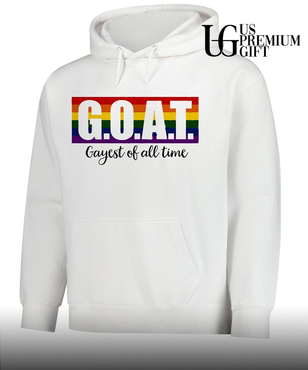 Goat Gayest Of All Time rainbow shirt