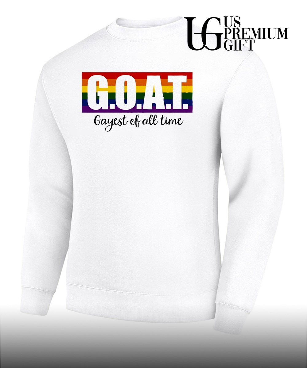Goat Gayest Of All Time rainbow shirt