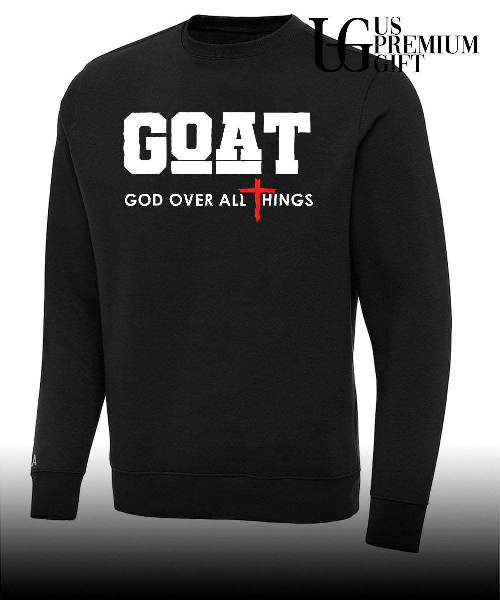 Goat God Over All Things Cross Faith shirt