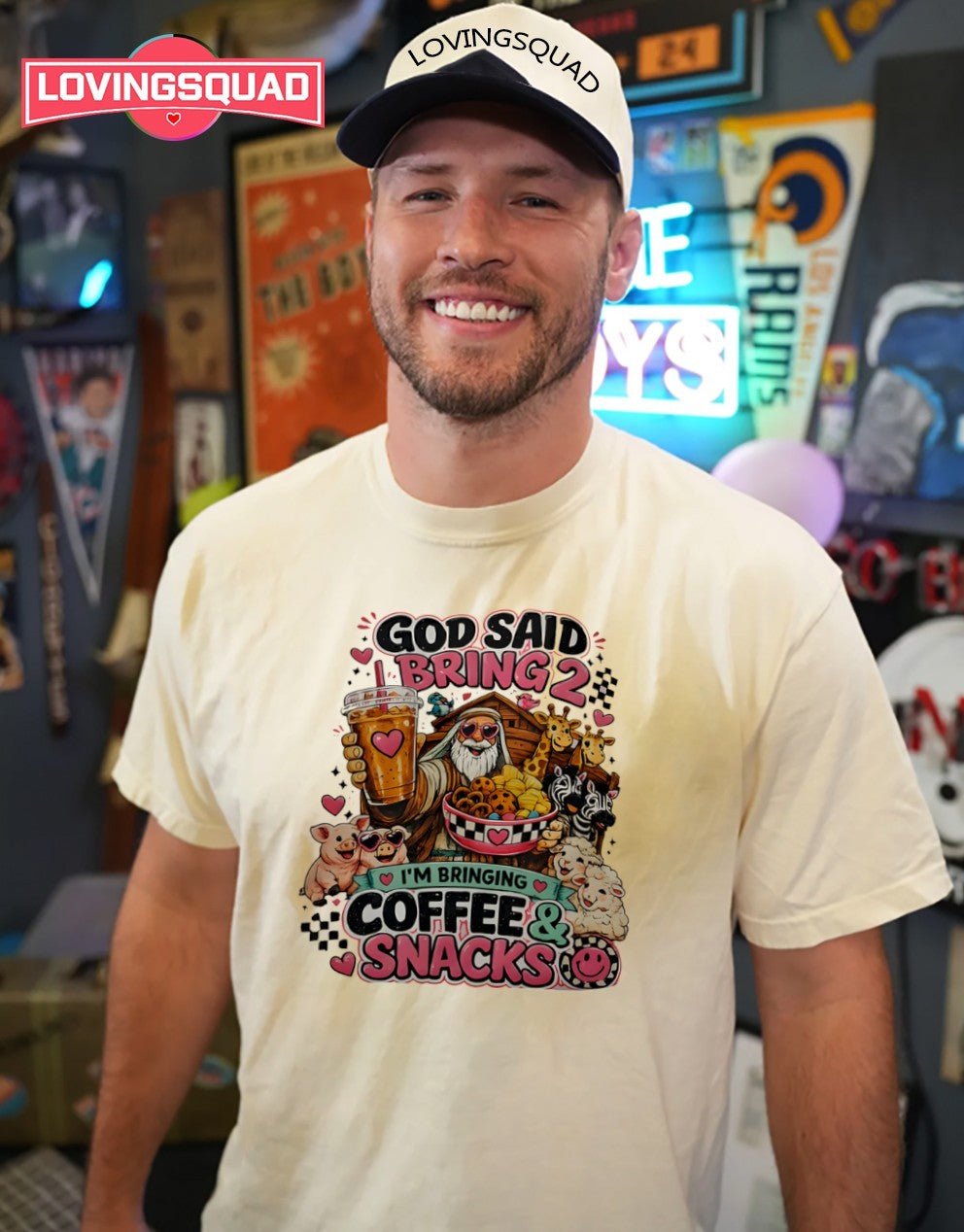God Said Bring 2 I’m Bringing Coffee Snacks Shirt