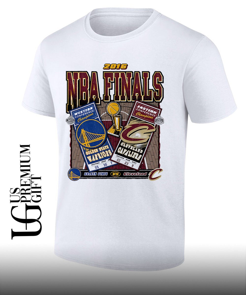 Golden State Warriors vs Cleveland Cavaliers NBA Finals dueling 2016 vintage shirt