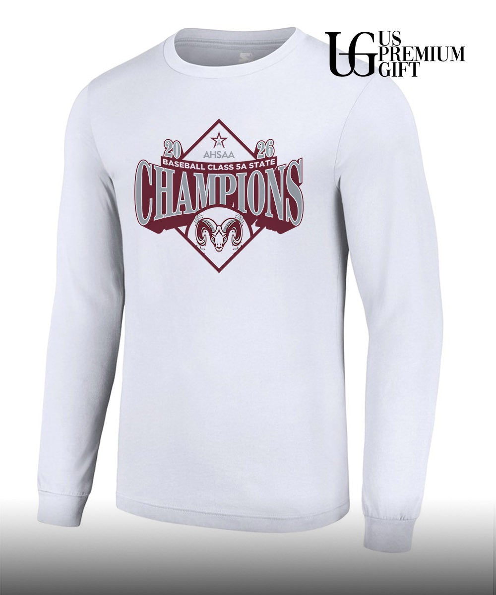 Gorham Rams 2026 AHSAA baseball class 5A State Champions T-shirt
