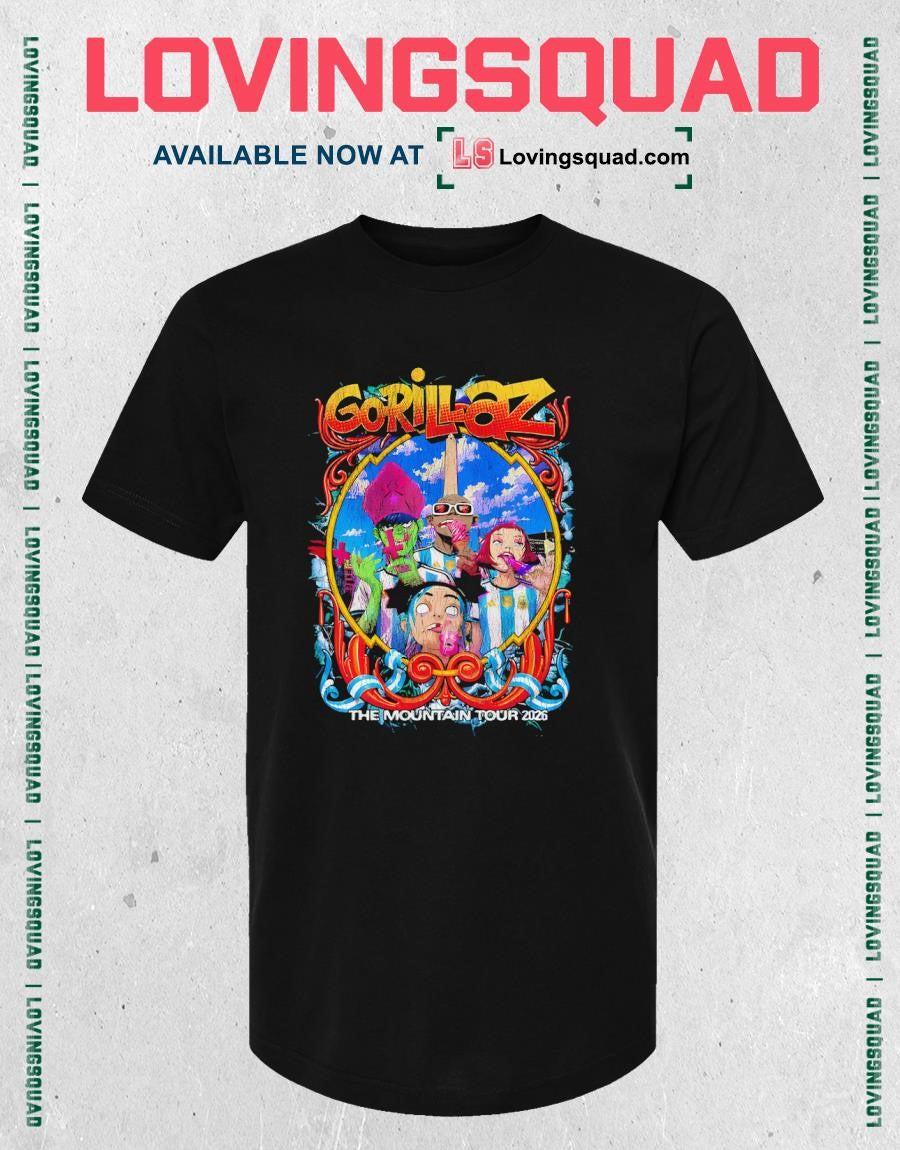 Gorillaz The Mountain Tour 2026 Shirt