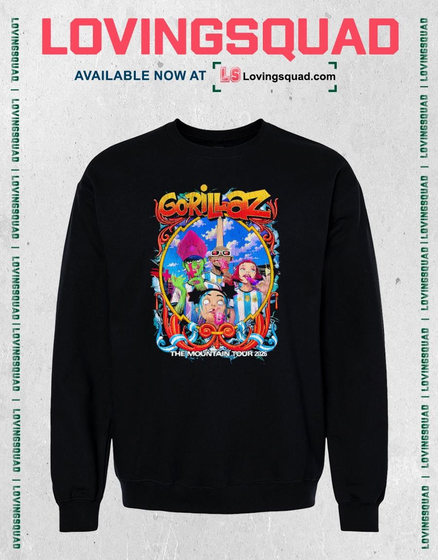Gorillaz The Mountain Tour 2026 Shirt