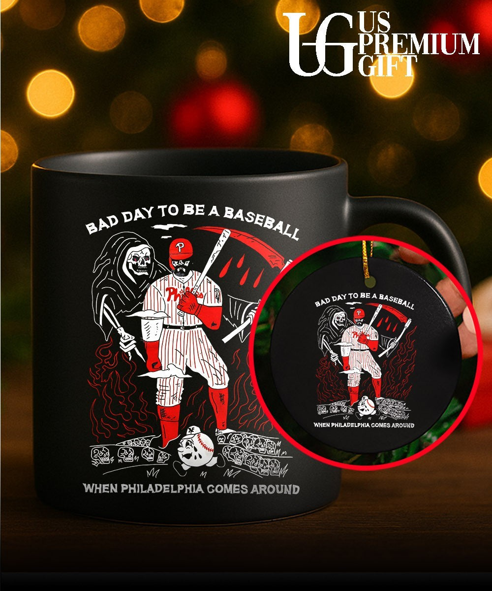 Grim Reaper Bad Day to be a Baseball Philadelphia Phillies baseball shirt