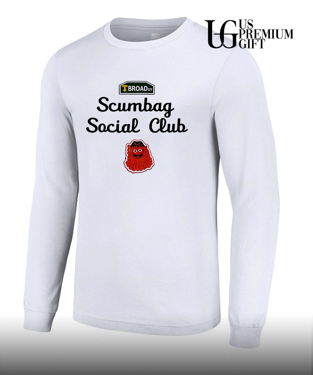 Gritty Broad street scumbag social club Philadelphia Flyers shirt