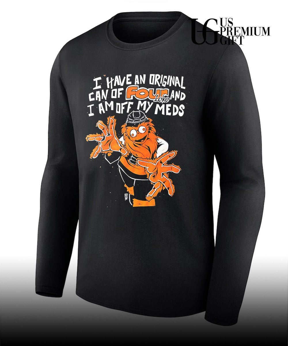 Gritty I have an original can of four loko and I am off my meds Philadelphia Flyers NHL shirt