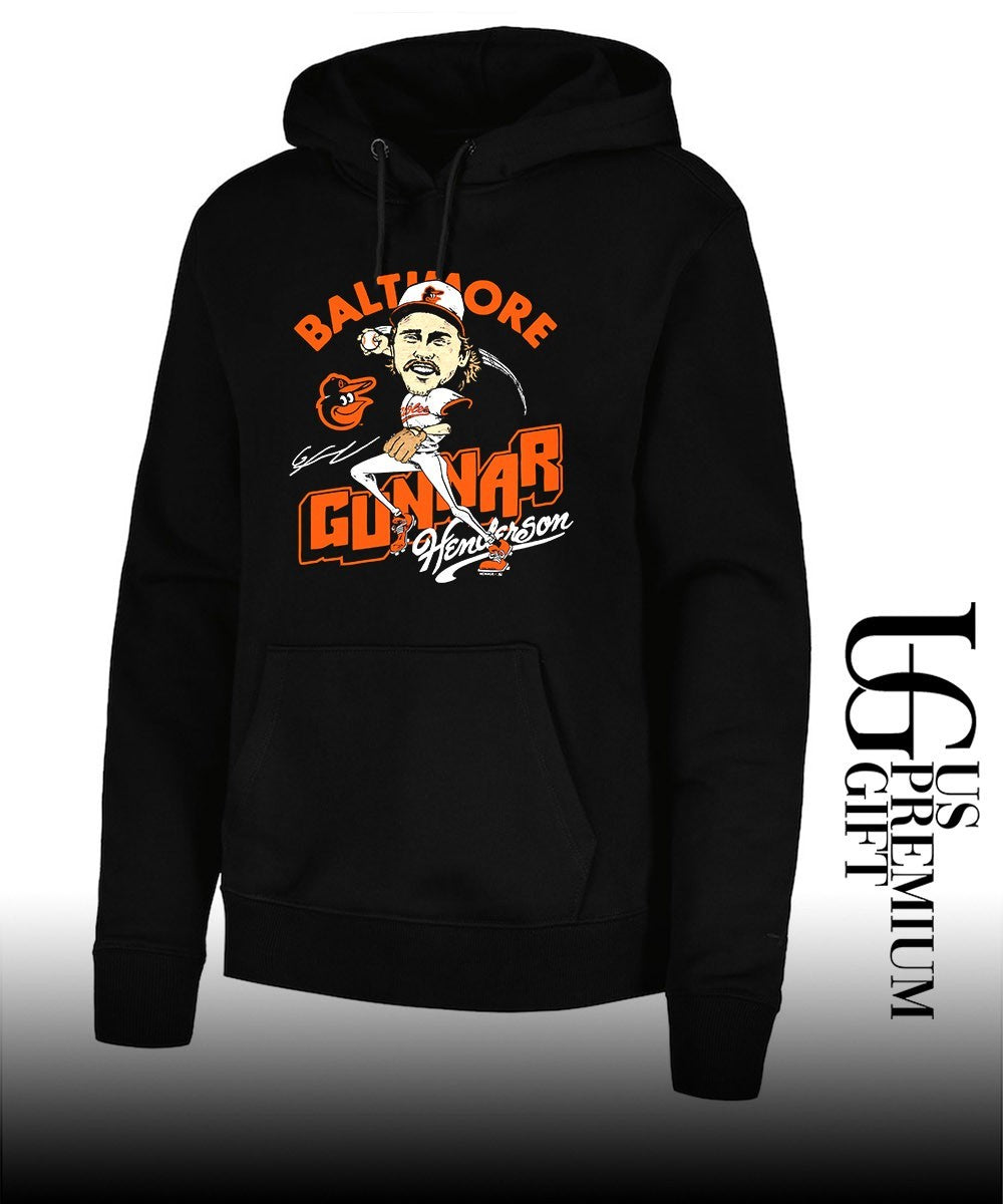 Gunnar Henderson player Baltimore Orioles baseball signature caricature shirt