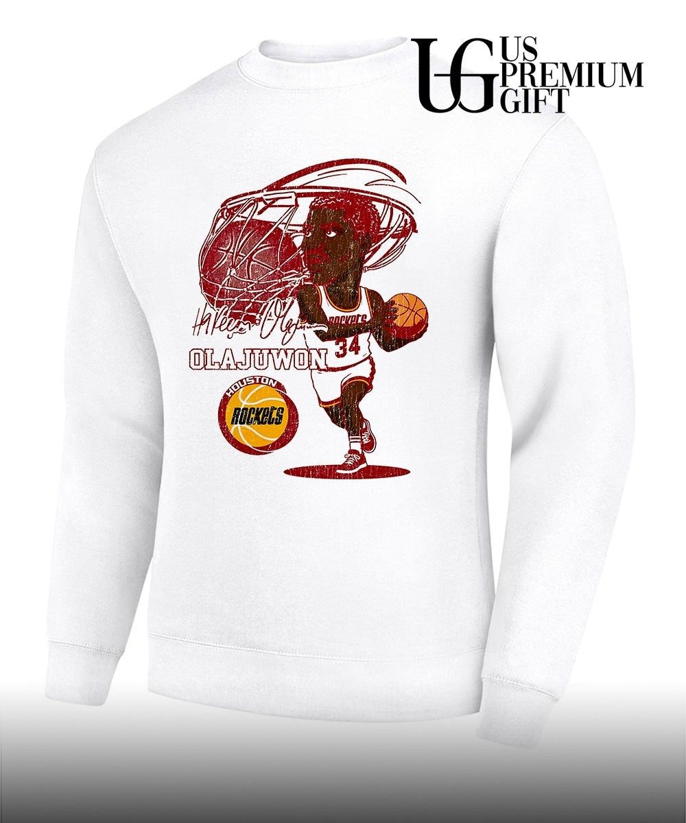 Hakeem Olajuwon player Houston Rockets NBA caricature shirt