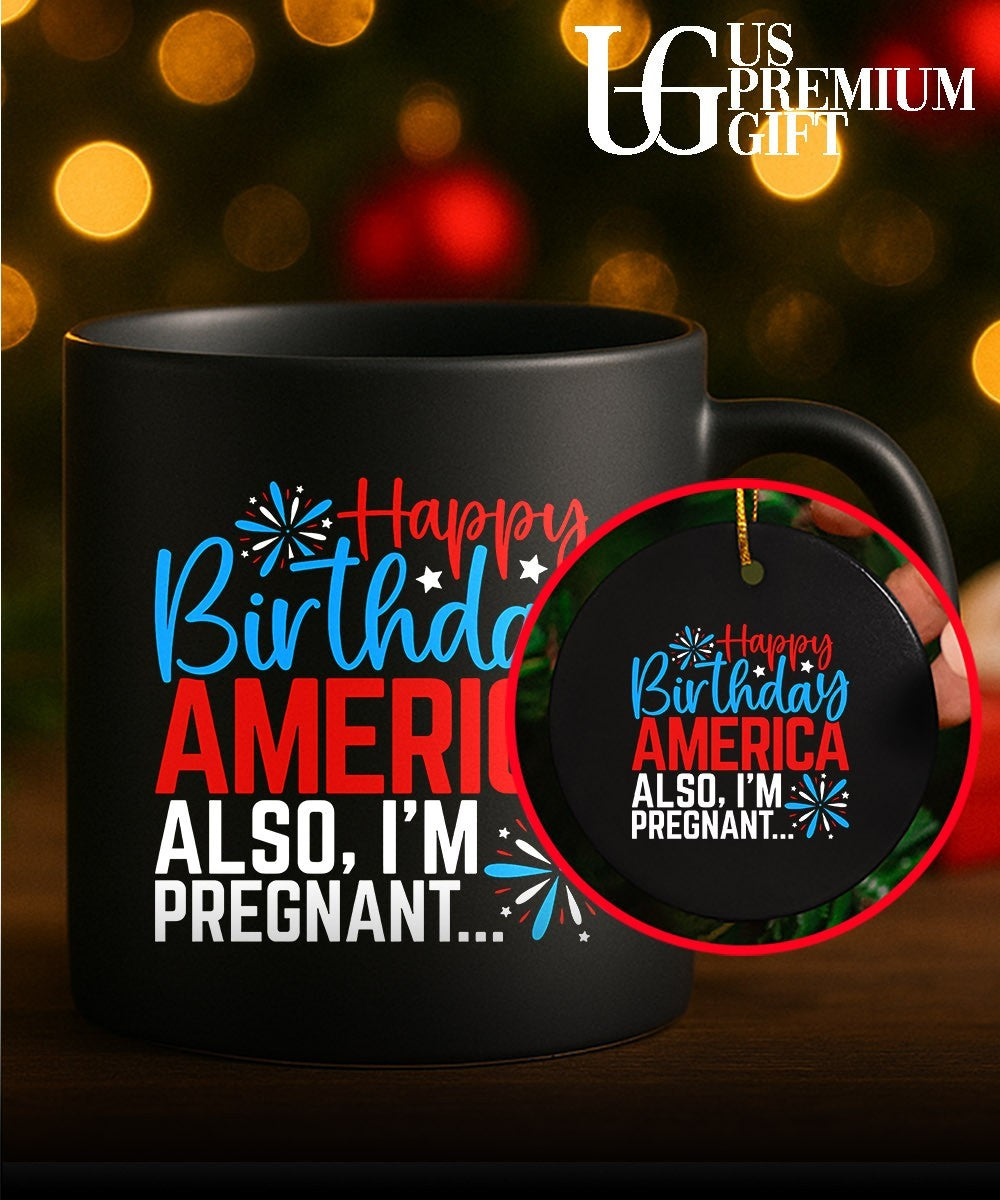 Happy Birthday America also I’m pregnant 2026 shirt
