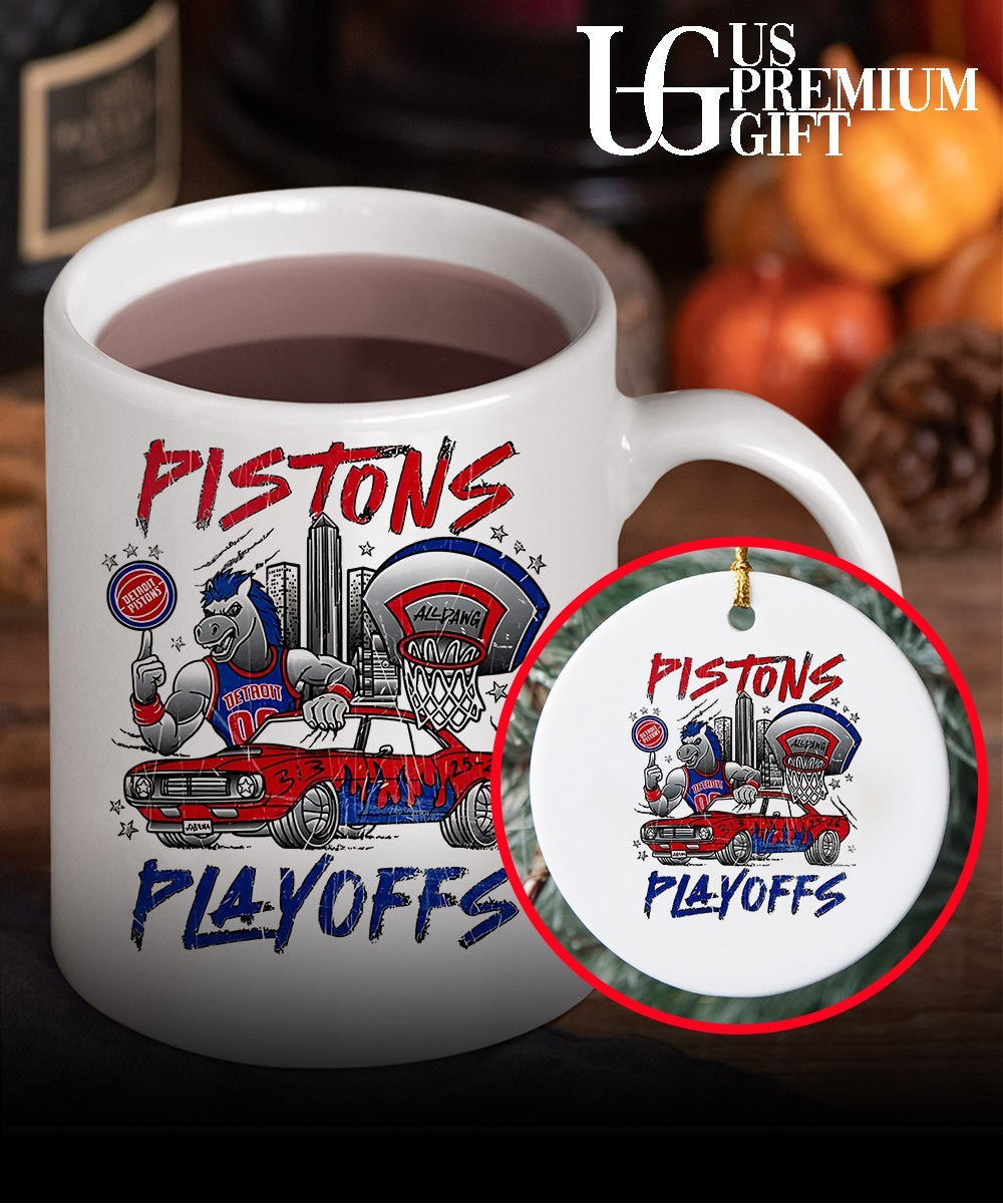 Hooper Detroit Pistons Playoffs 2026 Skyline City mascot shirt