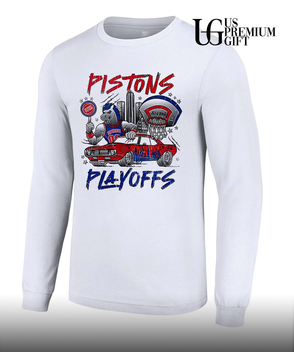 Hooper Detroit Pistons Playoffs 2026 Skyline City mascot shirt