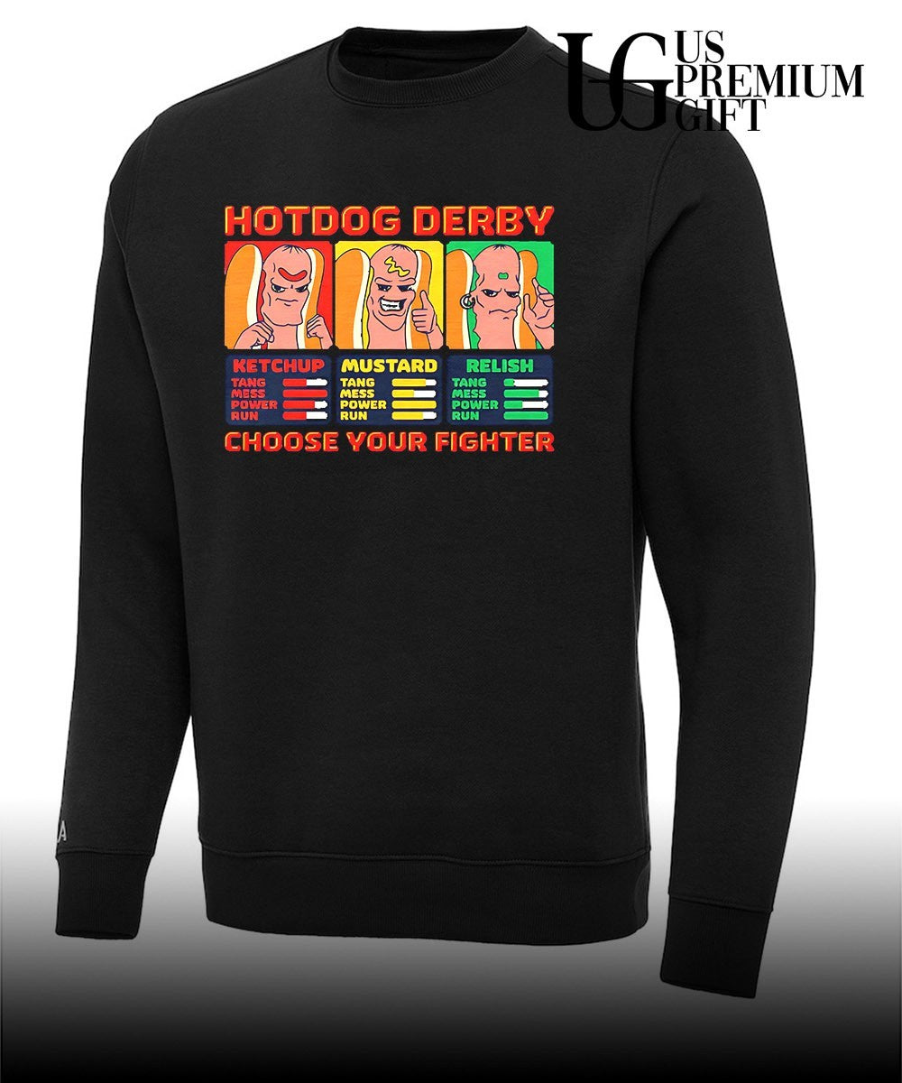 Hotdog derby choose your fighter shirt