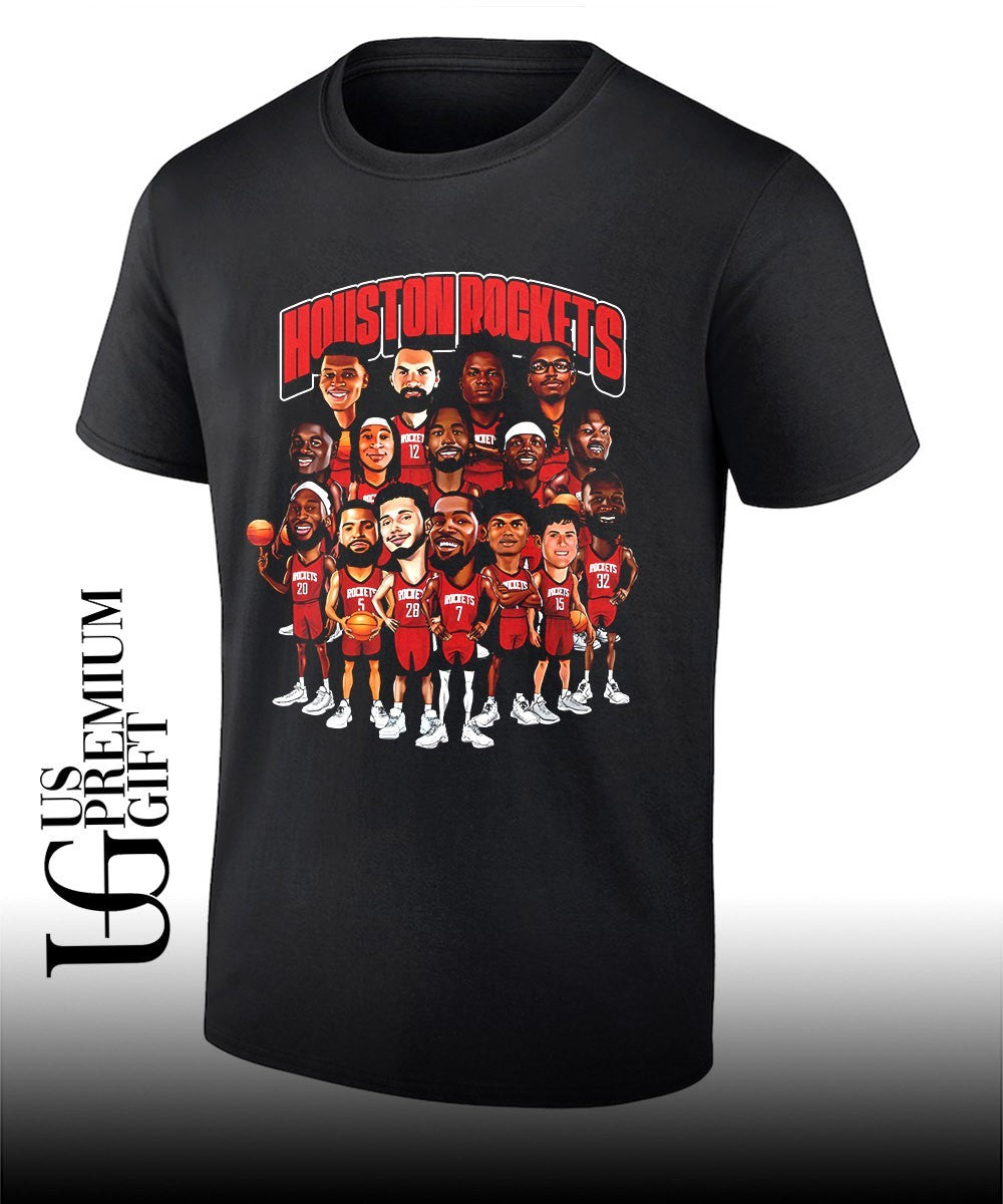 Houston Rockets NBA 2026 Playoffs caricatures shirt