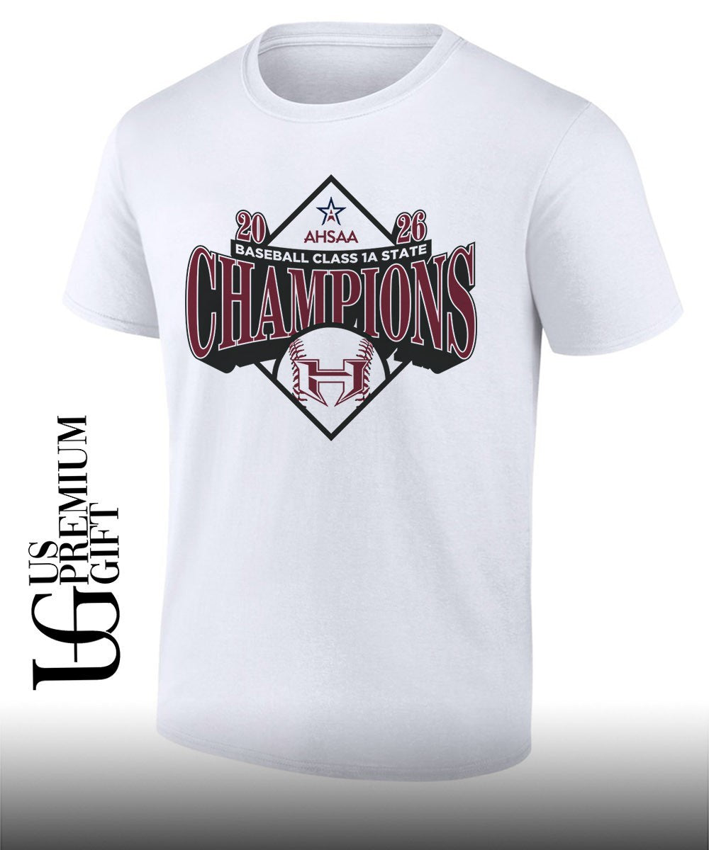 Hubbertville Lions 2026 AHSAA baseball class 1A State Champions T-shirt