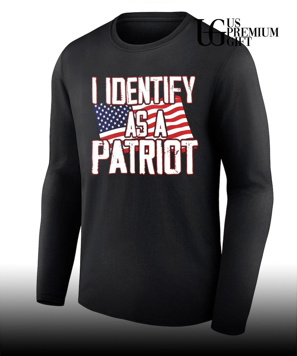 I identify as a Patriot American flag shirt