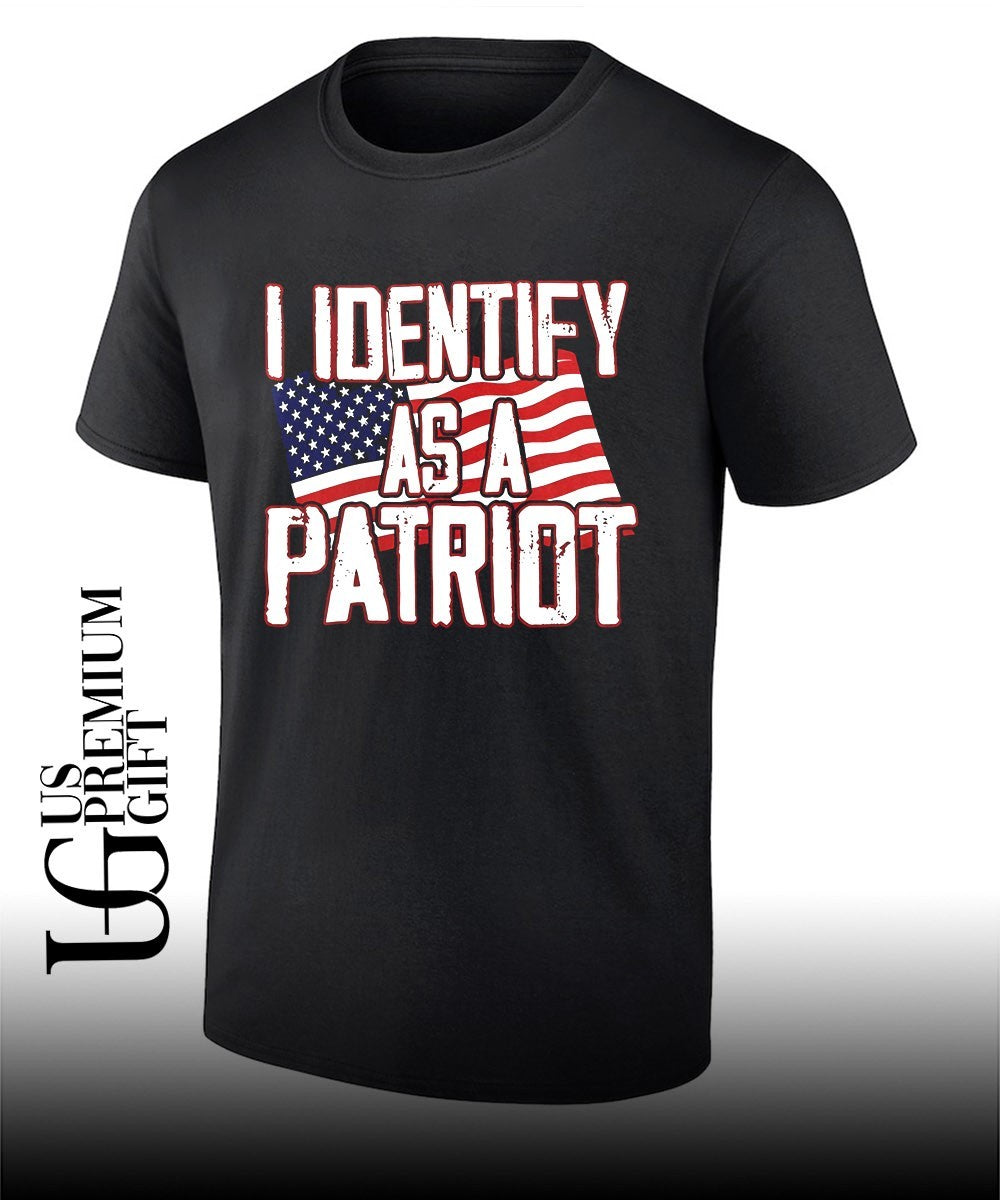 I identify as a Patriot American flag shirt