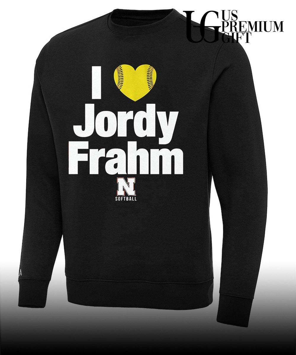 I love Jordy Frahm Nebraska softball graphic shirt