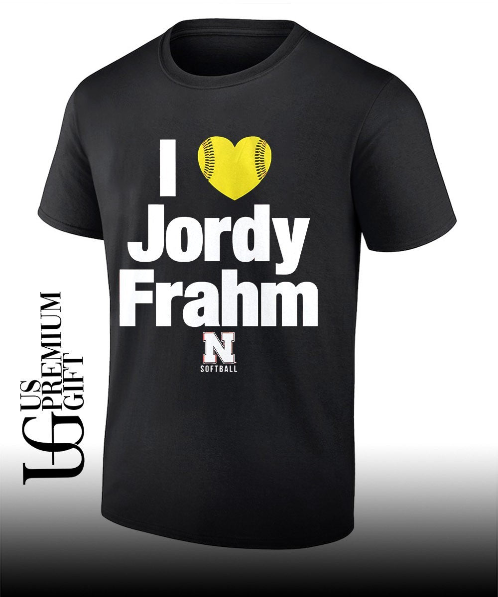 I love Jordy Frahm Nebraska softball graphic shirt