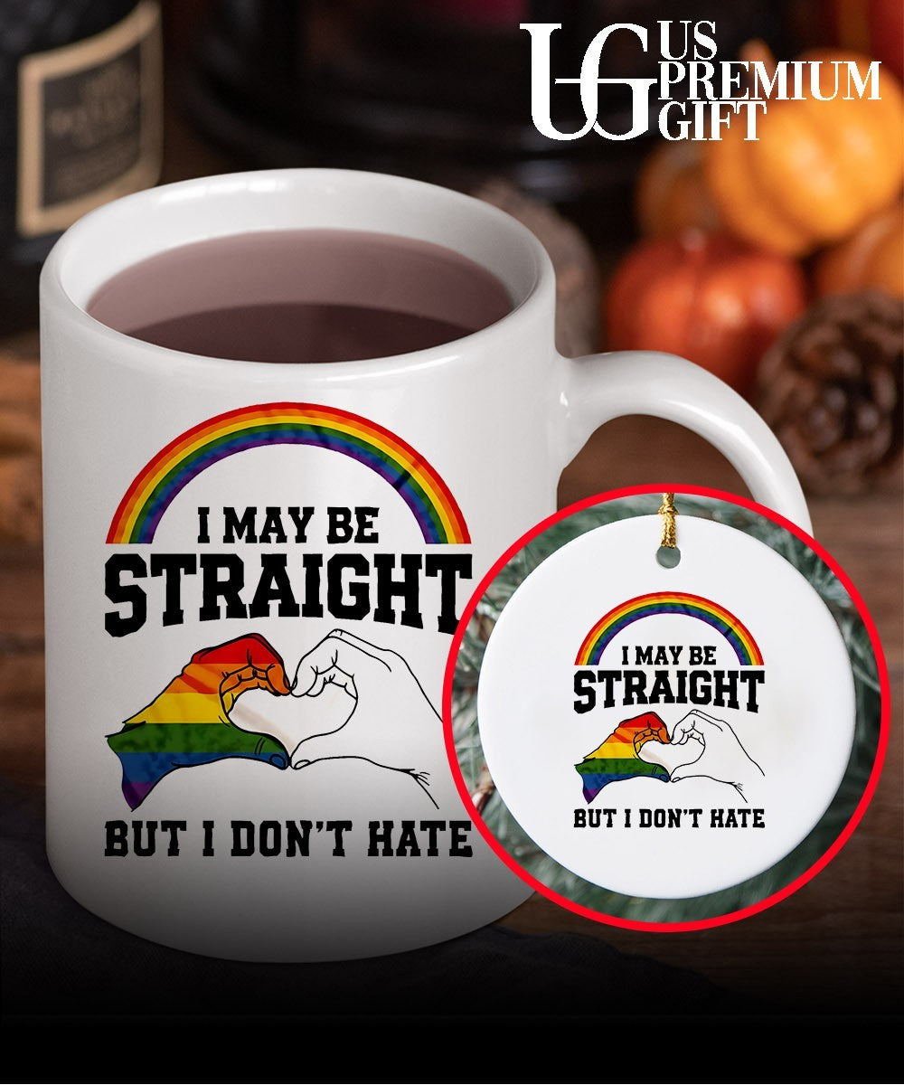 I may be straight but I don’t hate rainbow heart hands pride shirt
