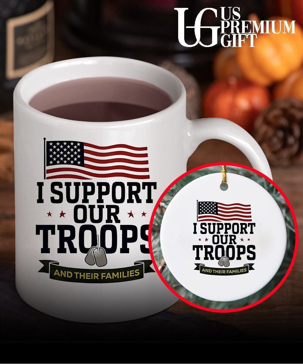 I support our Troops and Their Families USA flag shirt