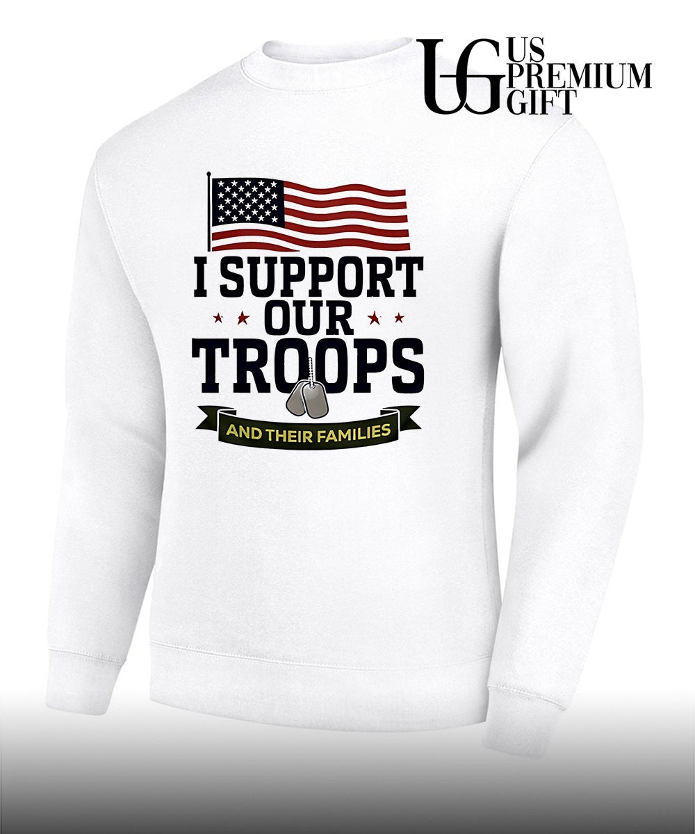 I support our Troops and Their Families USA flag shirt