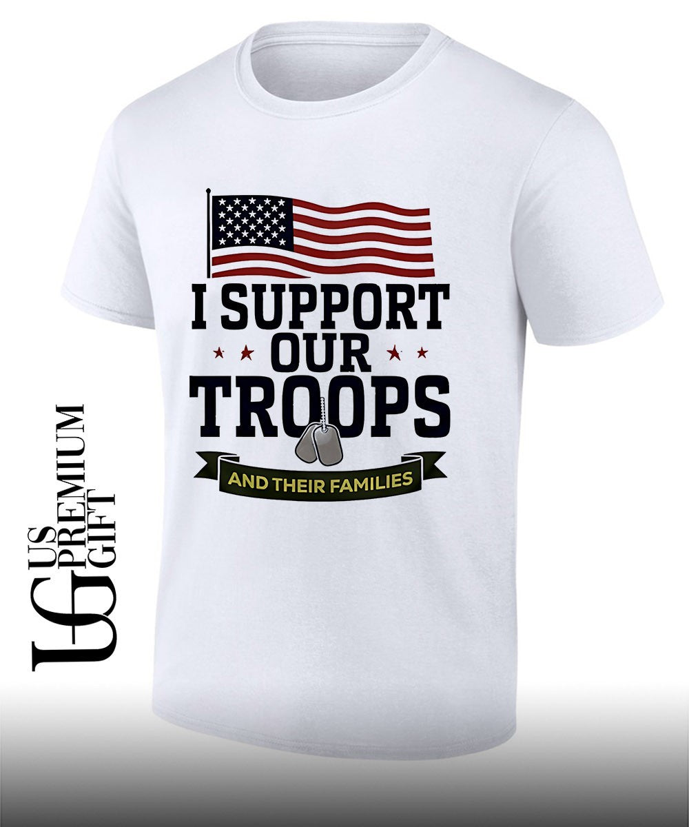 I support our Troops and Their Families USA flag shirt