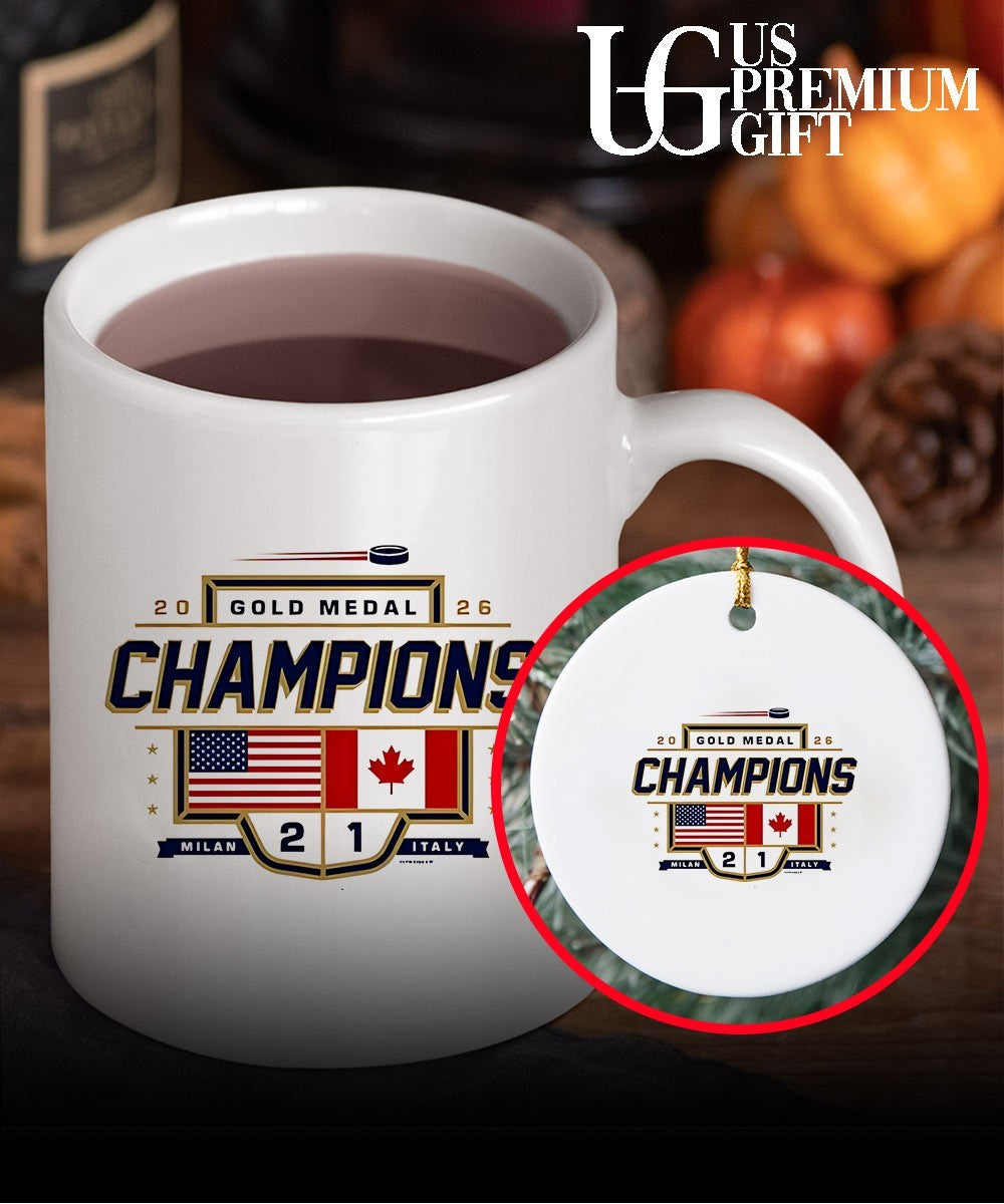 Ice Hockey USA Canada Gold Medal Champions 2026 Milan Italy shirt