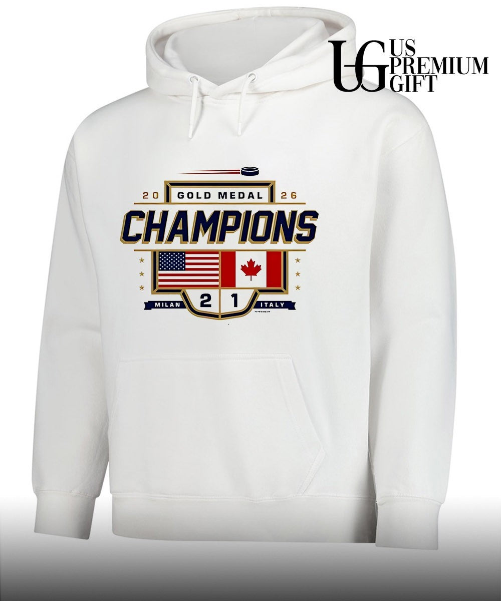 Ice Hockey USA Canada Gold Medal Champions 2026 Milan Italy shirt