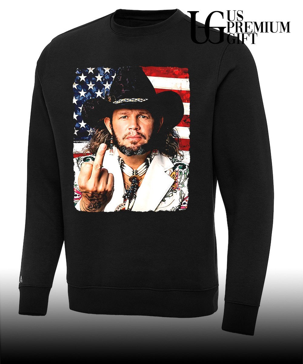 If that ain’t country David Allan Coe fuck USA flag shirt
