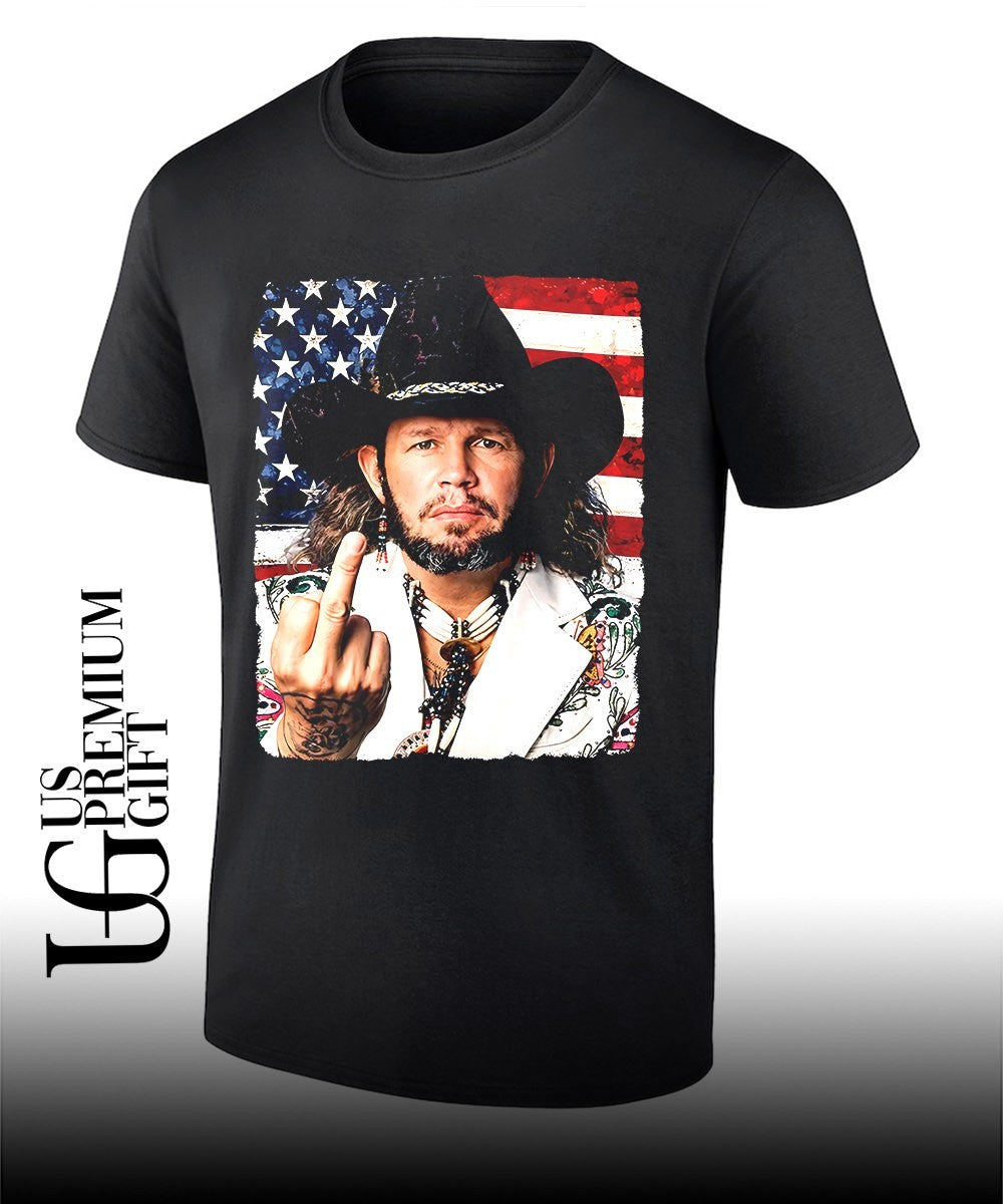 If that ain’t country David Allan Coe fuck USA flag shirt
