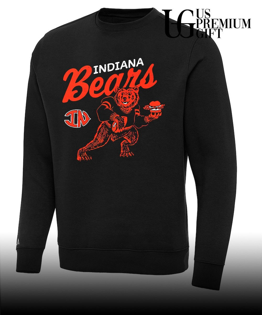 Indiana Bears Football player mascot eating a Hamburger logo shirt