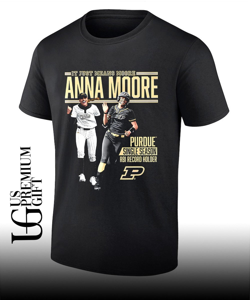It just means Moore Anna Moore Purdue Boilermakers single season RBI Record Holder shirt