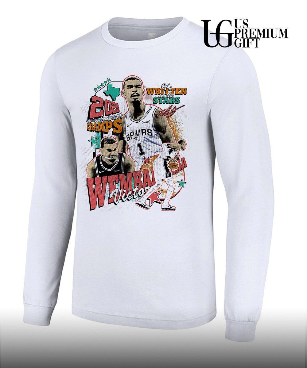 It’s Written in the Stars Alien Victor Wembanyama San Antonio Spurs NBA 2026 signature shirt