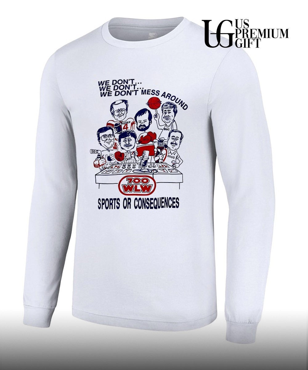 700 WLW The Gary Burbank Show Sports Or Consequences Cincinnati caricature shirt