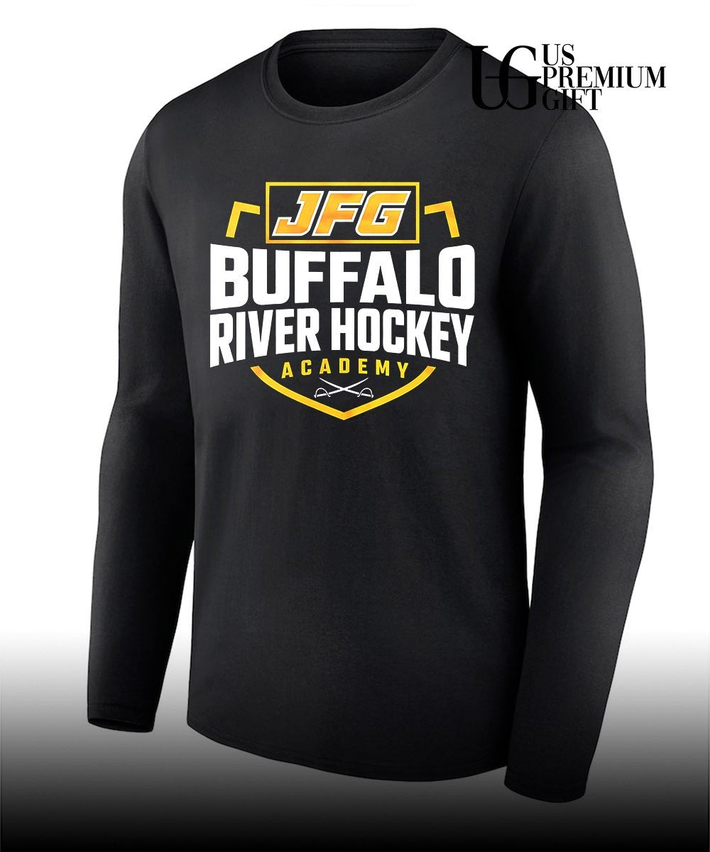 JFG Buffalo River Hockey Academy Buffalo Sabres hockey logo shirt
