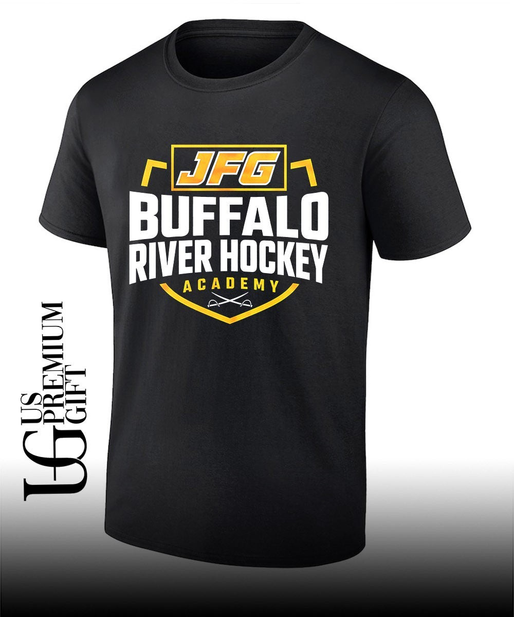 JFG Buffalo River Hockey Academy Buffalo Sabres hockey logo shirt