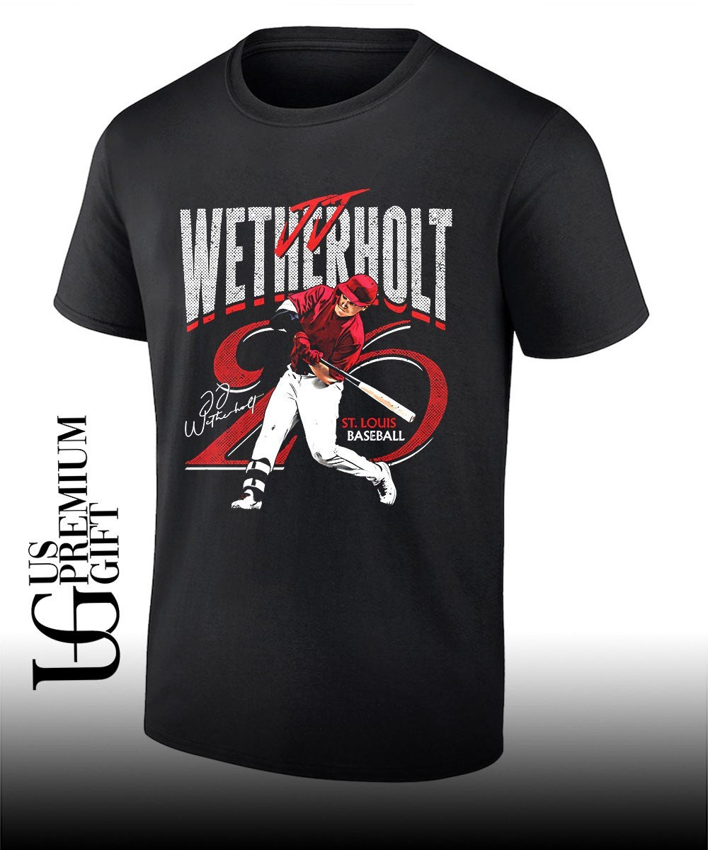 JJ Wetherholt player St. Louis Cardinals baseball signature shirt